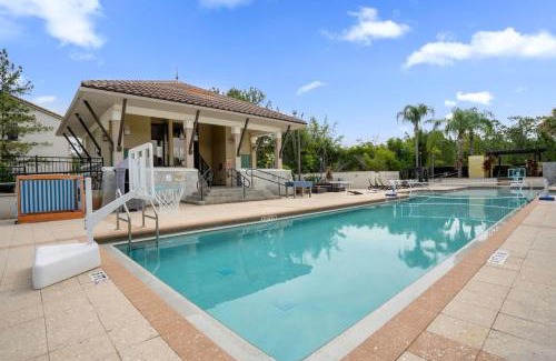 Florida Central Atlantic Coast House | Super Lux 4BR Townhouse - 1 Mile from Disney World- Resort Pool & Jacuzzi , Gym, with Enchanted Garden