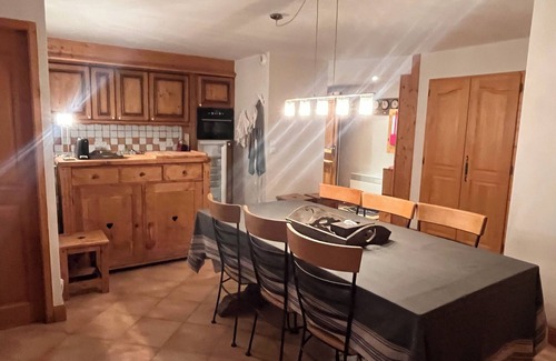 Villard-sur-Doron Apartment | Superb, cozy mountain apartment with shared pool.