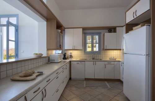 Ydrousa Villa | Superior seafront retreat with private pool, garden and exceptional sunset views