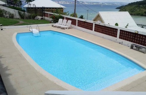 Trois-Ilets Apartment | T3 pool l'océane sea view and panoramic bay huge pool, close to everything