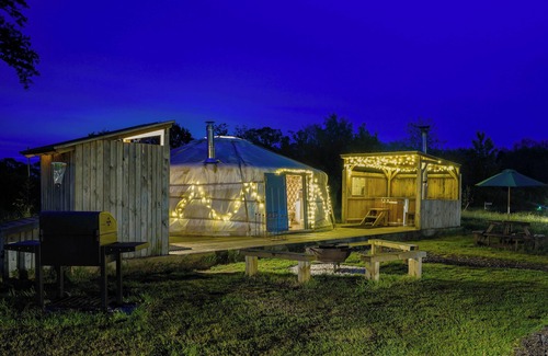 Attleborough RV Rental | TAITTINGER Luxury Heated Yurt with Private Hot Tub