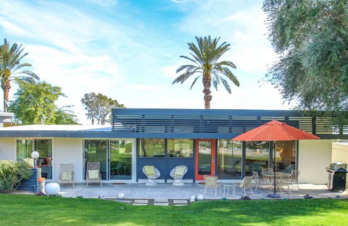 Indian Wells House | Tennis Garden Indian Wells Mid Century View Home and Pool