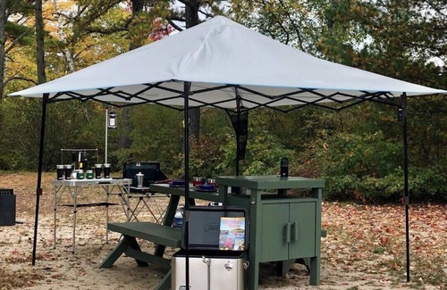Standish RV Rental | Tentrr Signature Site - An Island view at Kiwanis Beach - Coleman Cooking Site