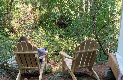 Washougal RV Rental | Tentrr Signature Site - Babbling Creek "Glamp"site at Cuzicanland - Coleman Cook