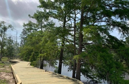 Lake Charles RV Rental | Tentrr State Park Site - Louisiana Sam Houston Jones State Park - Lagoon View F