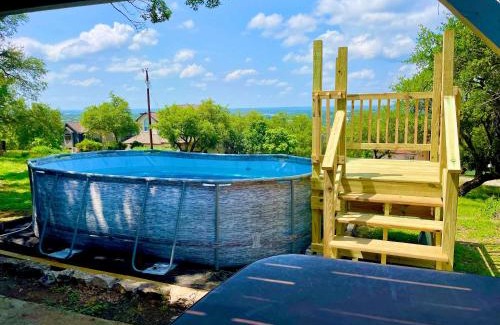 Canyon Lake House | Tequila Sunrise hot tub lake view firepit pool