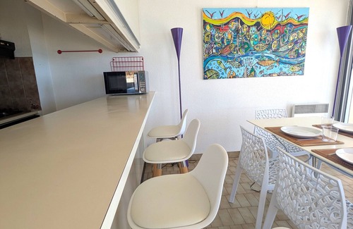 Palavas-les-Flots Apartment | Terrace with panoramic view on the front line