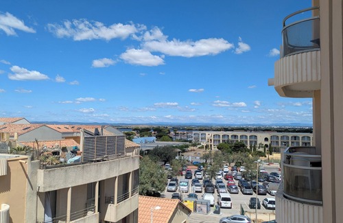 Palavas-les-Flots Apartment | Terrace with panoramic view on the front line