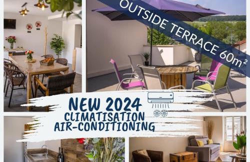 Epernay Apartment | Terrasse 86 - Terrasse & Climatisation - 4-6 personnes - BnB Epernay