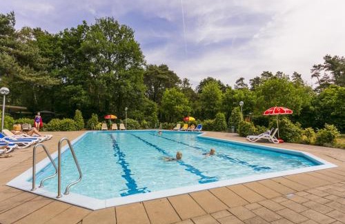 Markelo Ski Chalet | Thatched Home by Pond in Holiday Park