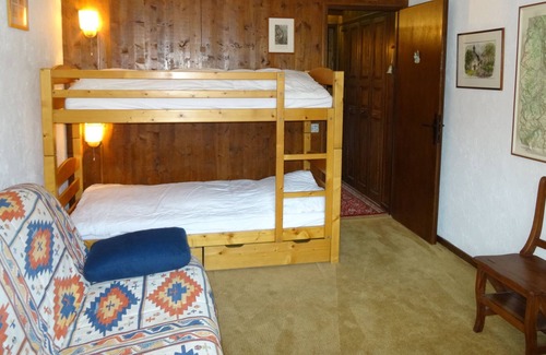 Le Bettex Apartment | THE BETTEX 1450m Near the slopes 2 rooms 2/6 people, Lounge overlooking Mont Blanc