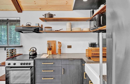 Locust Lake Village Cabin | The Black Pocono Chalet | Modern Cabin in Nature