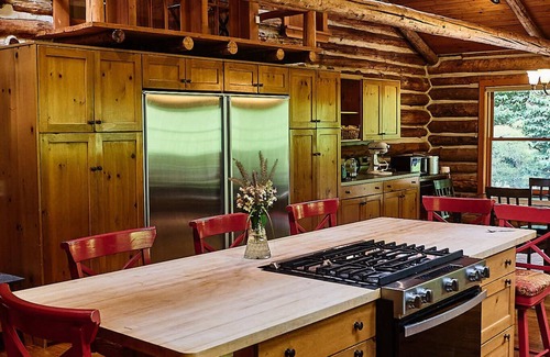 Canandaigua Ski Chalet | The Chalet of Canandaigua, luxury log cabin on 30 acre property with acre pond