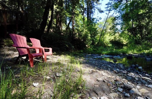 Soquel Cabin | The Coastal Redwood Cabin - Peaceful, serene, with private creek! Dog OK!