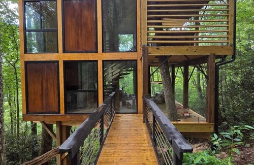 Sugarfork Cabin | The Cūbus Treehouse, The Cūbus - by Highlands Treehouse Retreat