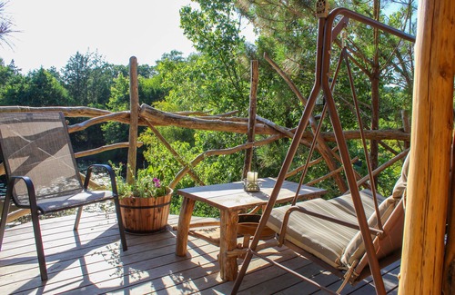 Paige Cottage | The Enchanting Hobbit's Nest Treehouse- A Magical Escape in the Lost Pines Shire