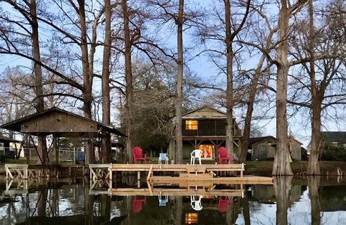 Lake Providence House | The Fish Camp: 4 Bedroom Lake House Sleeps 12 on Lake Providence with Dock