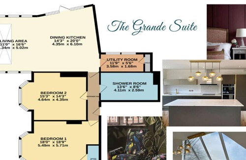 Lofthouse Apartment | The Grande Suite at Nydsley Hall - 2 Bedroom Apartment with Hot Tub