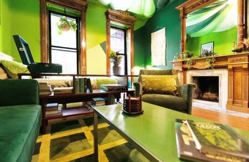 Central Park South Apartment | The Green Room: 70s Groove Themed Studio