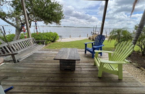 Bradenton Beach Cottage | The Hemingway-Key West Style Cottage. Million Dollar Waterfront.dock.beach