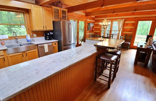 Cherokee Cabin | The Hilltop: Nature Escape with Panoramic Views, Grill, Firepit, Pet Friendly