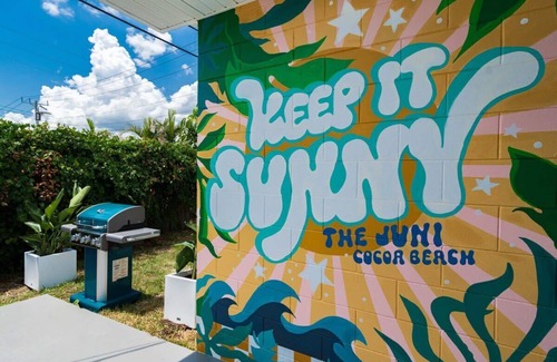 Cocoa Beach Condo | THE JUNI - Studio Steps to Beach, Downtown Cocoa