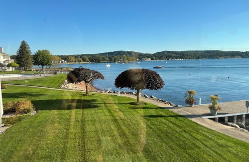 Boyne City Condo | The Landing: 3BR/3BA Waterfront Condo in Charming Boyne City.