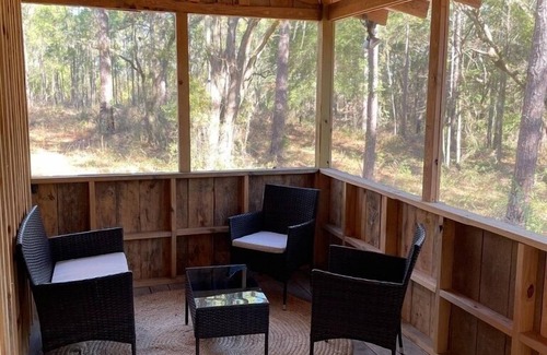 Tallahassee Cabin | The Longleaf Cabin is our largest cabin ideal for 2 families and kids