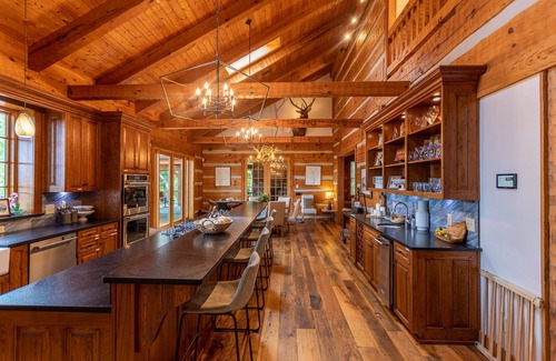 Banner Elk House | The Matney Ridge Estate- home with hot tub and firepit