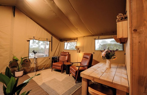 San Saba Cabin | The Meadow Tent at Hilla Ranch Glamping