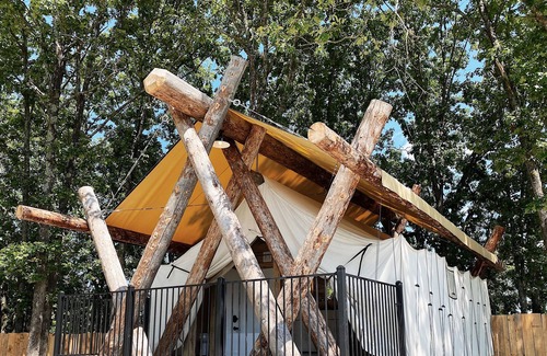 Shell Knob Cottage | The Parker Glamping Tent at Rod N Reel Resort