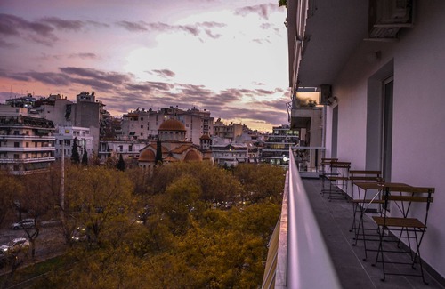 Kinosargous Apartment | The Parthenon Terrace has a Parthenon view! We're quite proud of this!