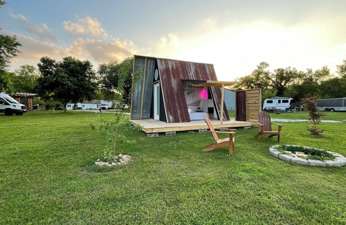 Bentonville Cottage | The Penny Farthing A-Frame Glamping Unit
