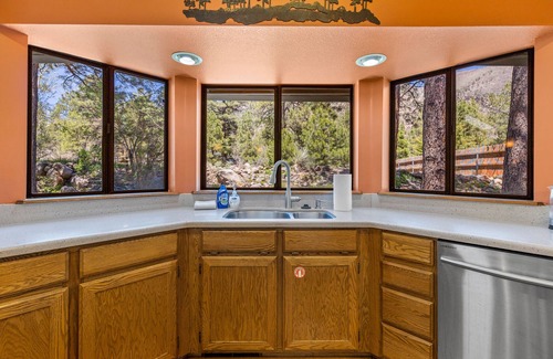 Swiss Manor House | The Pine Tree Getaway w/Hot Tub, hammock and forest backyard!