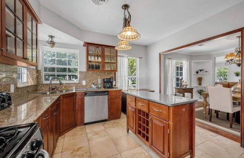 Oak Cliff House | The private home features two master suites with King beds and full attached bathrooms. The loft is 3rd private getaway with a Queen bed and attached full bath. Fully stocked kitchen and a separate Oak dining area.