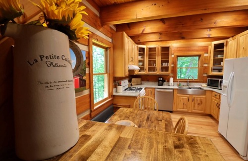 Cherokee Cabin | The Ridge: Fire Pit, Screened Porch, Scenic Views, Gas Grill, Full Kitchen, Pet-Friendly