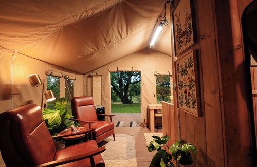 San Saba Cabin | The River Tent at Hilla Ranch Glamping