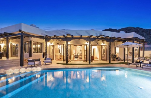 Palm Desert House | The Summit - Scenic Mountainside Villa with Movie Theater and Private Pool w/Sunset Views