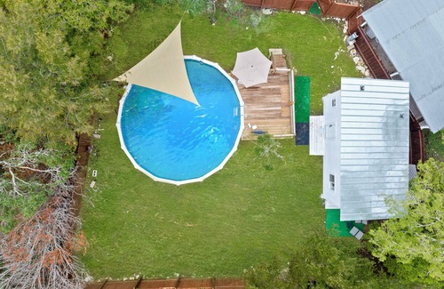 Apache Shores Cabin | The Tiny Oasis: Luxe Stay with Deck & Private Pool