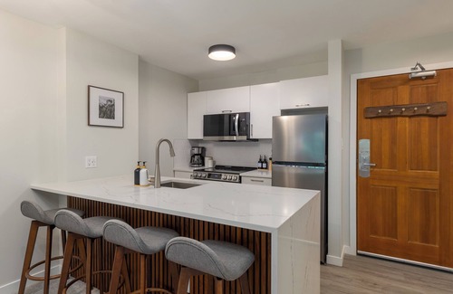 Blackcomb Condo | ❄︎The Treehouse❄︎ New Top Floor 1 BR Ski in/out - 3 Hot Tubs & Pool | The Aspens