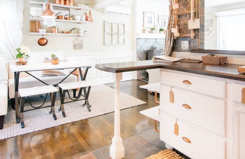 East Shoreham House | The Whitewashed Home with Movie Theatre & Outdoor Oasis