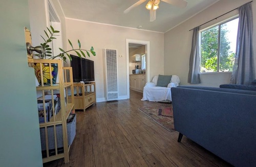 Ventura House | This charming two-bedroom, one-bath duplex is your ideal coastal retreat, offering an authentic beach town experience just a short distance from the water.