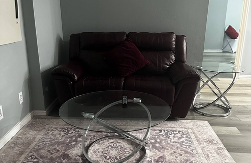 Aurora House | This guest room is located in our basement. It has a king size bed.