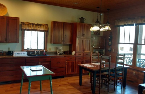 Mountain Rest Cabin | Three bedroom Cabin on Private Mountain Lake that allows fishing and swimming.