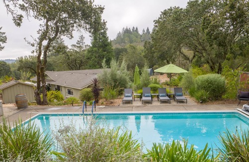 Kenwood House | Three bedroom home with Pool, Hot Tub, & Firepit in the Vineyards.