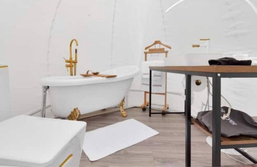 Cleveland Resort | Three Bubble Dome Home with Pool & Hot Tub on Farm