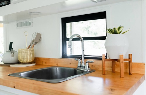 Morganton House | Tiny home with hot tub, lovely spot with mountains views and it's own creek.