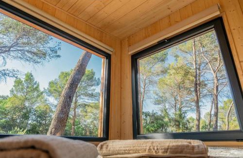 Le Luc House | Tiny-House en Nature - Salle de bain italienne - Lit king Grand confort