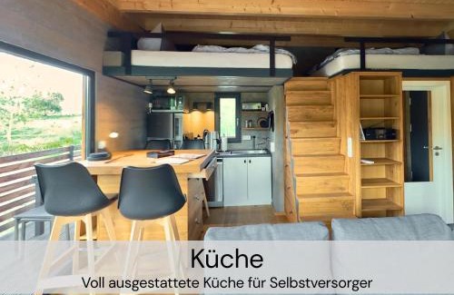 Buhlau House | TinyHousebeiDresden spektakuläres winziges Häuschen auf Stelzen im Pferdeteich, Kaminofen, umlaufende Terrasse - Nähe Sächsische Schweiz - Von Juni - September Mindestmietzeit 1 Woche Sa-Sa
