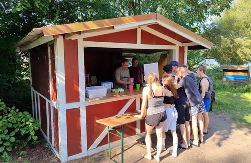 Oberhavel RV Rental | Tipi camp for groups directly on the lake, lake district